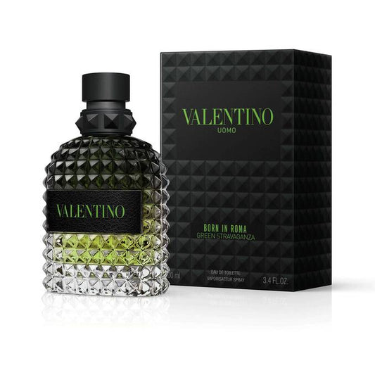 VALENTINO UOMO BORN IN ROMA GREEN STRAVAGANZA EAU DE TOILETTE SPRAY for Men 3.4 oz