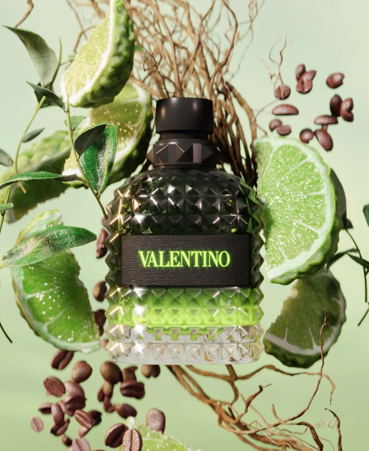 VALENTINO UOMO BORN IN ROMA GREEN STRAVAGANZA EAU DE TOILETTE SPRAY for Men 3.4 oz