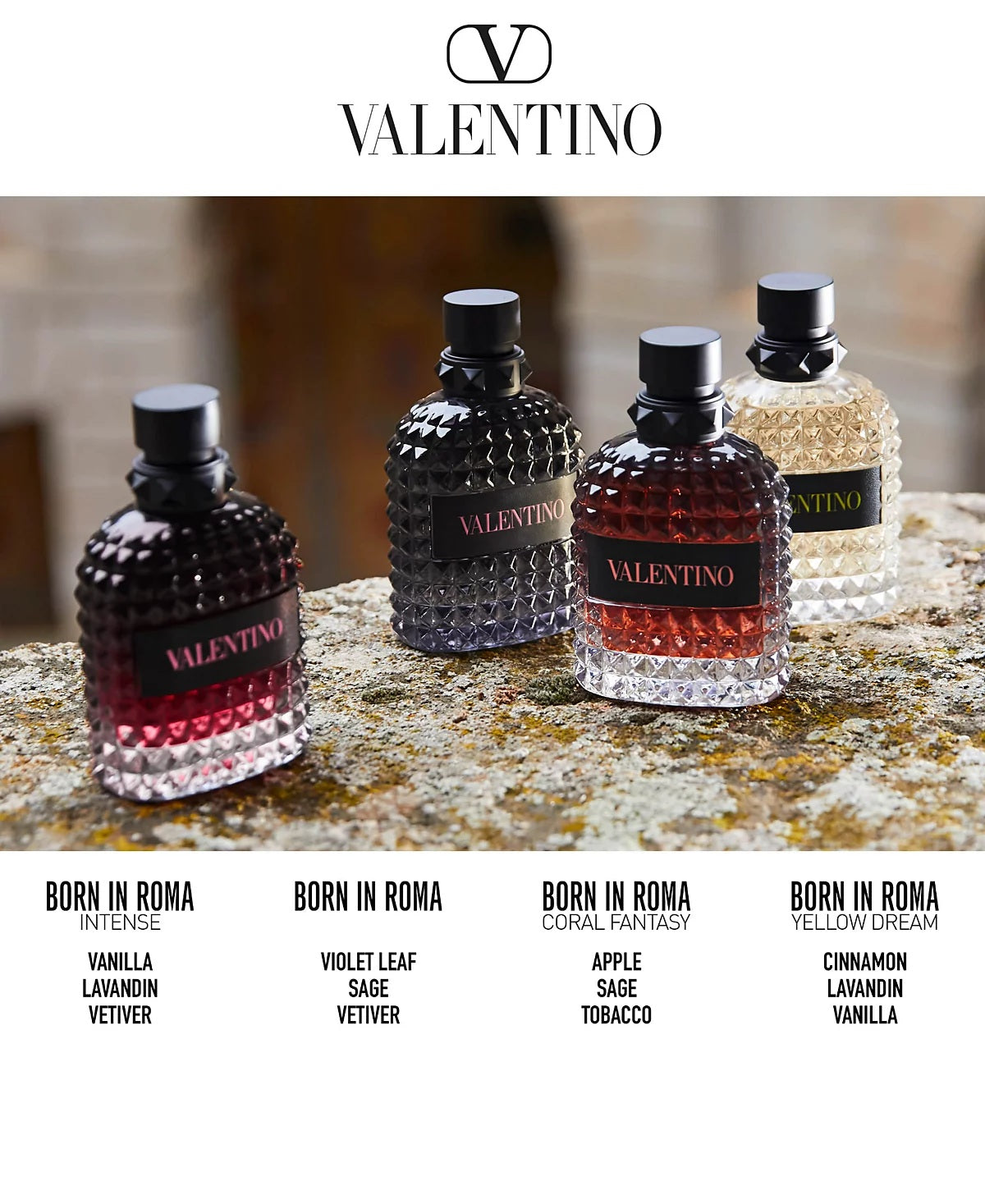 VALENTINO UOMO BORN IN ROMA INTENSE EAU DE PARFUM SPRAY FOR MEN 3.4 oz