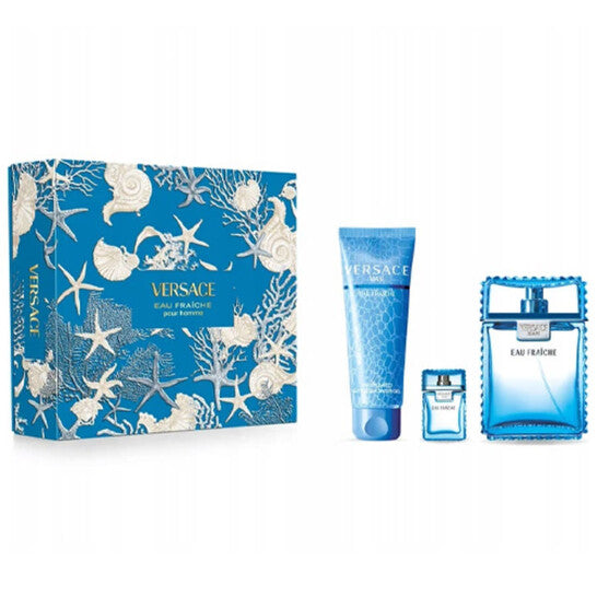 Versace Man Eau Fraiche 3pcs EDT Gift Set For Men